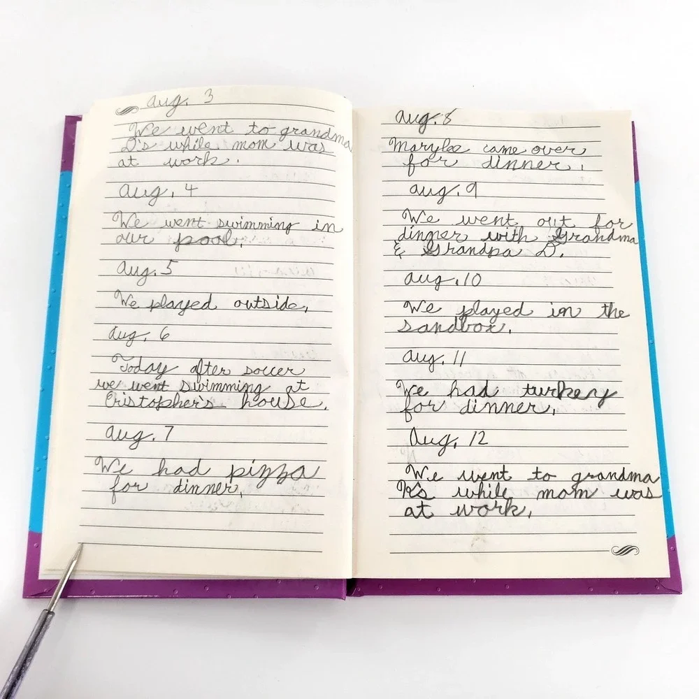 Vtg R.L. Stine Goosebumps Hardcover Lined Ruled Diary Journal Notebook *WRITING*